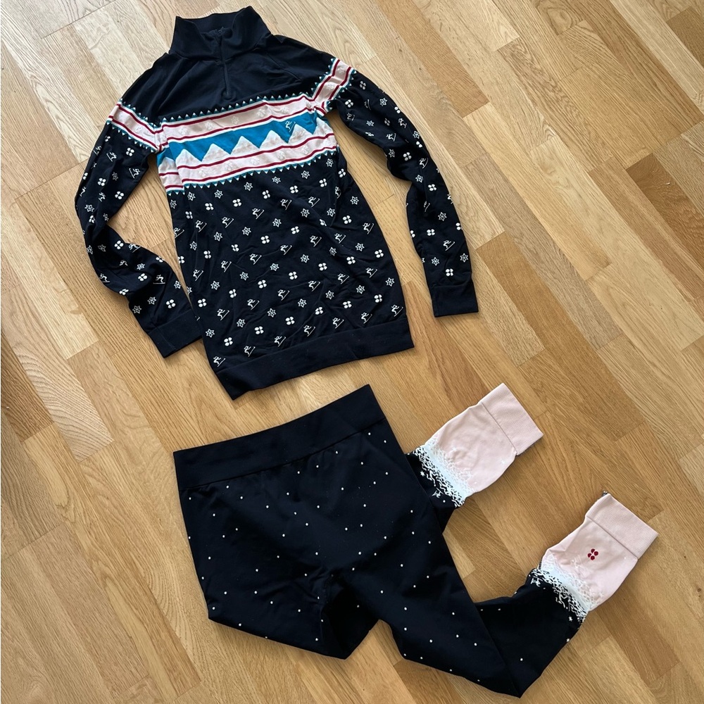 Sweaty Betty Ski Jacquard Base Layer Set - Size Medium *New Condition*